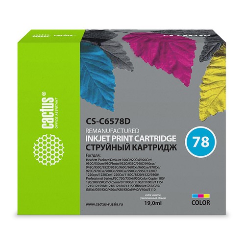 Картридж CACTUS CS-C6578D, №78, голубой / пурпурный / желтый