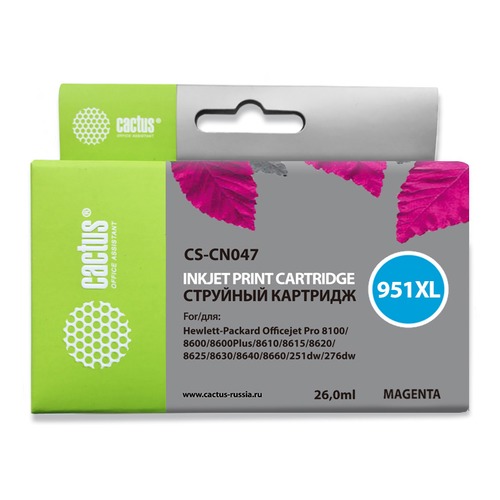 Картридж CACTUS CS-CN047, №951XL, пурпурный