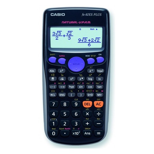 Калькулятор CASIO FX-82ES PLUS, 12-разрядный, черный