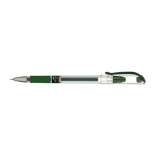 Ручка гелевая Cello FLO GEL 0.5мм резин. манжета зеленый коробка 12 шт./кор.