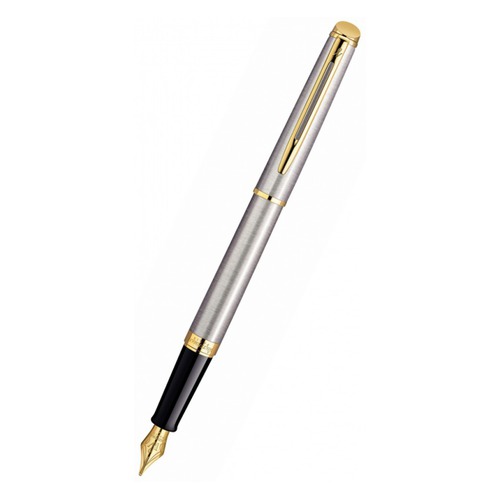 Ручка перьевая Waterman Hemisphere (S0920310) Steel GT F позолота 23K подар.кор.