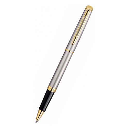 Ручка роллер Waterman Hemisphere (S0920350) Steel GT F черные чернила подар.кор.