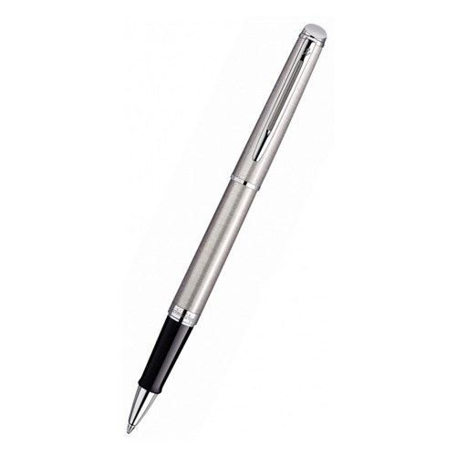 Ручка роллер Waterman Hemisphere (S0920450) Steel CT F черные чернила подар.кор.