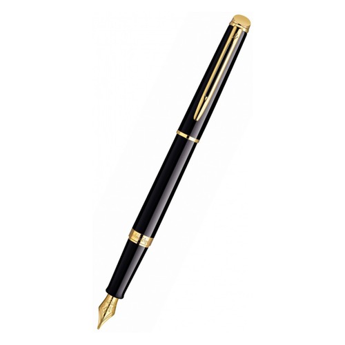 Ручка перьевая Waterman Hemisphere (S0920610) Mars Black GT F сталь нержавеющая/позолота 23К подар.к