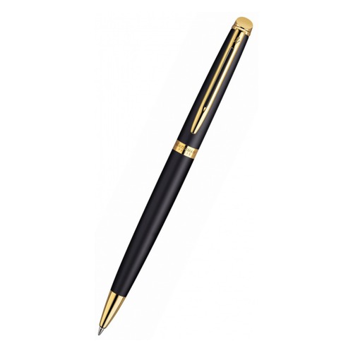 Ручка шариковая Waterman Hemisphere (S0920770) Matte Black GT M синие чернила подар.кор.