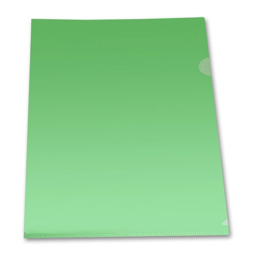 Папка-уголок Бюрократ -E310/1GR A4 пластик 0.18мм зеленый 20 шт./кор.