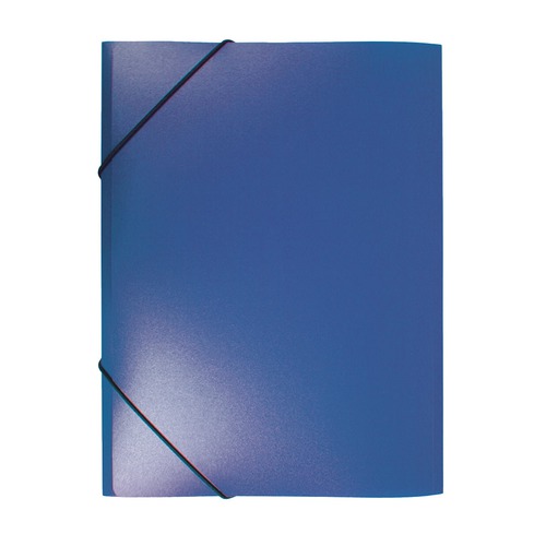 Папка на резинке Бюрократ -PR04BLU A4 пластик кор.15мм 0.4мм синий 80 шт./кор.