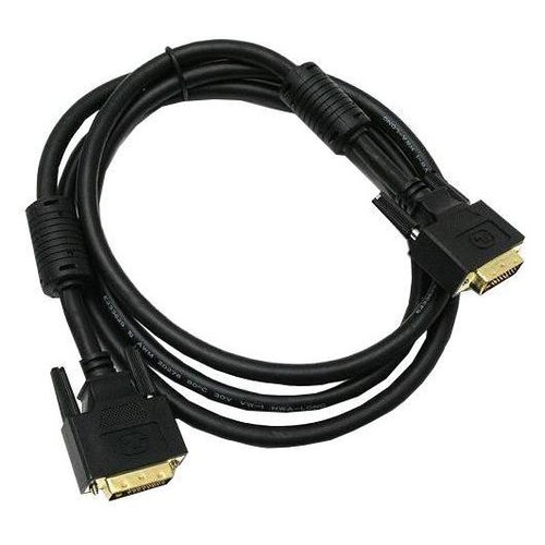 Кабель BURO DVI-D (m) - DVI-D (m), GOLD , ферритовый фильтр , 1.8м