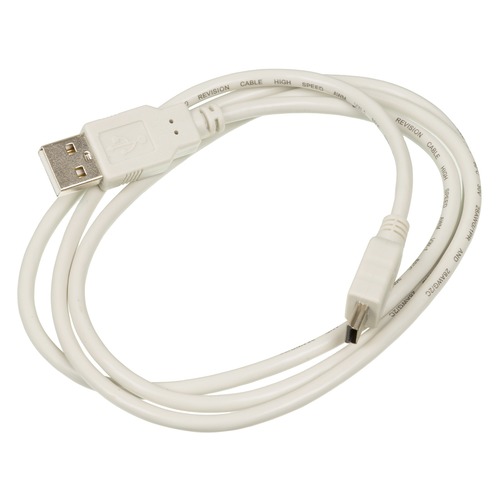 Кабель USB BURO USB A(m) (прямой) - mini USB B (m) (прямой), круглое, 1м, серый [usb2.0-m5p-1]