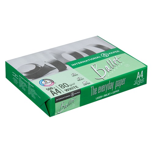 Бумага International Paper Ballet Universal A4/80г/м2/500л./белый CIE146% матовое/матовое для лазерн 5 шт./кор.