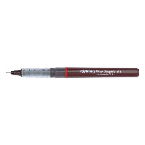 Ручка капиллярная Rotring Tikky Graphic (1904750) 0.1мм черные чернила 12 шт./кор.