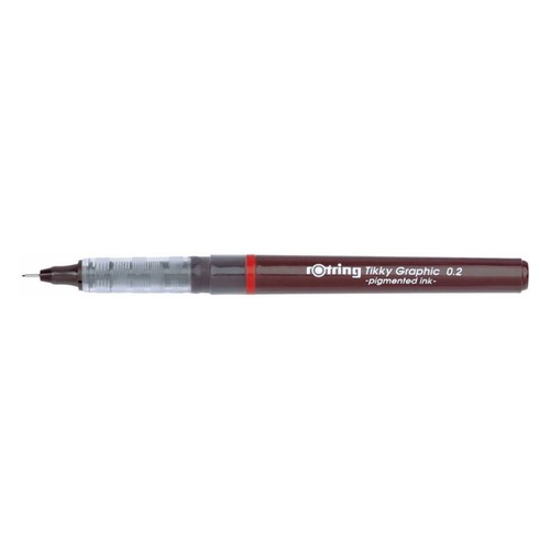 Ручка капиллярная Rotring Tikky Graphic (1904752) 0.2мм черные чернила 12 шт./кор.