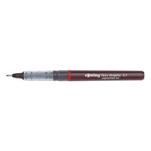 Ручка капиллярная Rotring Tikky Graphic (1904757) 0.7мм черные чернила 12 шт./кор.