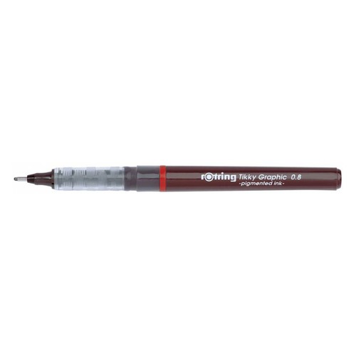 Ручка капиллярная Rotring Tikky Graphic (1904758) 0.8мм черные чернила 12 шт./кор.