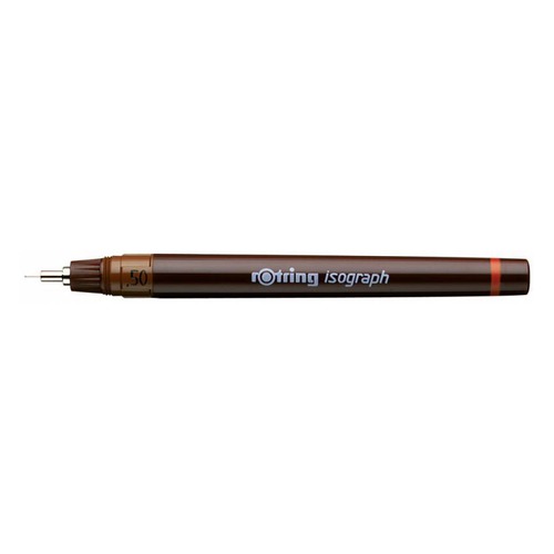 Изограф Rotring 1903492 0.5мм корпус бордовый пластик съемный пишущий узел/заправка тушь