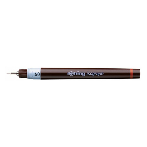 Изограф Rotring 1903493 0.6мм корпус бордовый пластик съемный пишущий узел/заправка тушь