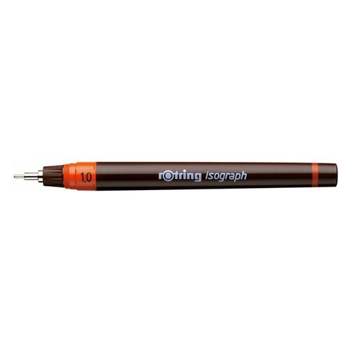 Изограф Rotring 1903496 1.0мм корпус бордовый пластик съемный пишущий узел/заправка тушь