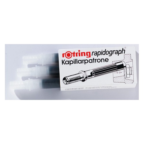 Картридж для рапидографа Rotring S0215710 картр.:красный (упак.:3шт) 5 шт./кор.