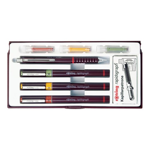 Набор рапидографов Rotring Combi Junior Set S0699480 в компл.:0.25/0.35/0.5мм/аксессуары