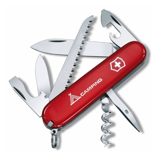 Складной нож VICTORINOX Camper Camping, 13 функций, 91мм, красный [1.3613.71]