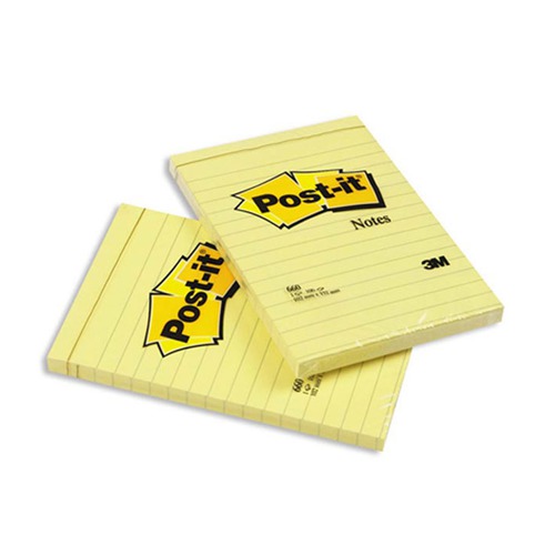 Блок самоклеящийся бумажный 3M Post-it 660Y 7000033838 102x152мм 100лист. желтый