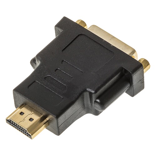 Переходник HAMA H-34036, HDMI (m) - DVI-D (f), GOLD , черный [00034036]