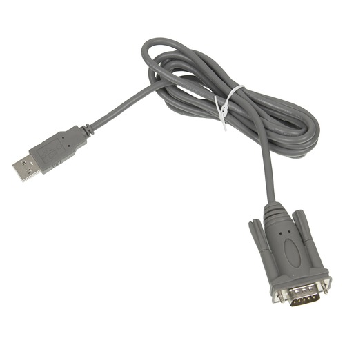 Адаптер Serial 9 pin HAMA USB A(m) (прямой) - COM 9pin (m) (прямой), 1.8м, серый [00053325]