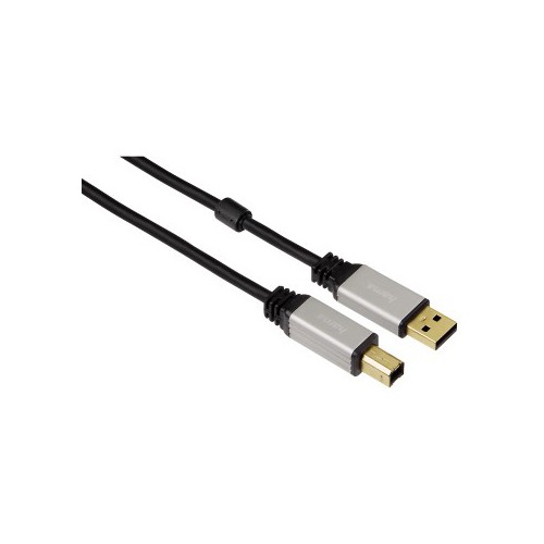 Кабель USB2.0 HAMA H-53742, USB A(m) - USB B(m), GOLD , ферритовый фильтр , 1.8м [00053742]