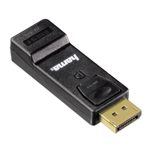 Переходник аудио-видео HAMA DisplayPort (m) - HDMI (f) , GOLD черный [00054586]