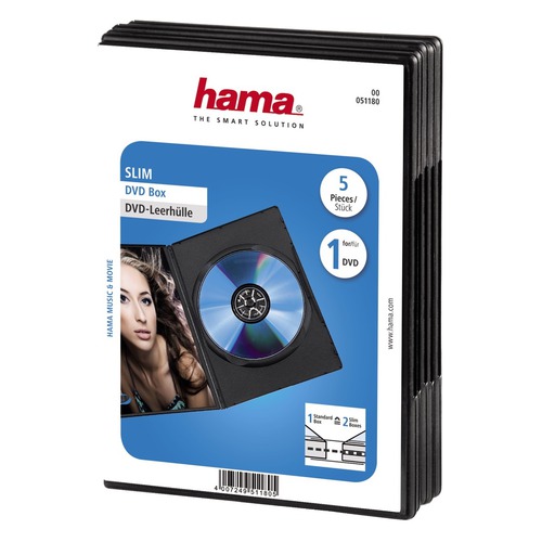 Коробка HAMA H-51180 Slim Box, 5 [00051180]