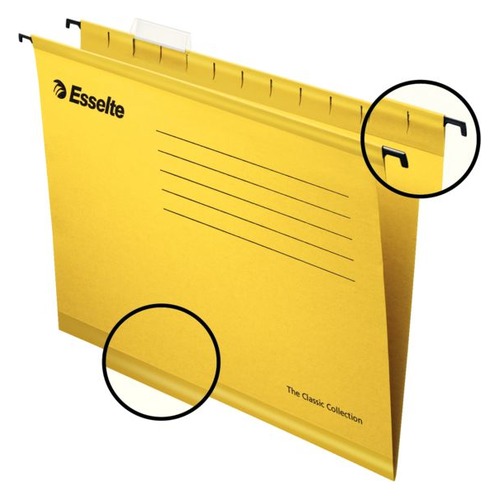 Папка подвесная Esselte Pendaflex Plus Foolscap 90335 желтый (упак.:25шт)