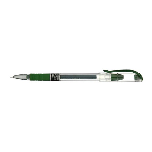 Ручка гелевая Cello Flo Gel 0.5мм резин. манжета зеленый индив. пакет с европодвесом 50 шт./кор.