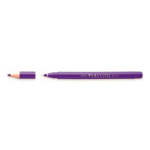 Ручка-роллер Zebra PENCILTIC (BE-108 PU) 0.5мм игловидный пиш. наконечник фиолетовый 12 шт./кор.