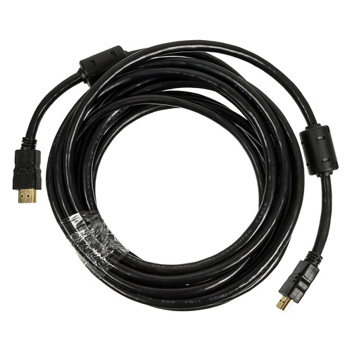 Кабель аудио-видео NINGBO HDMI-5M-MG, HDMI (m) - HDMI (m) , ver 1.4, 5м, GOLD ф/фильтр, черный