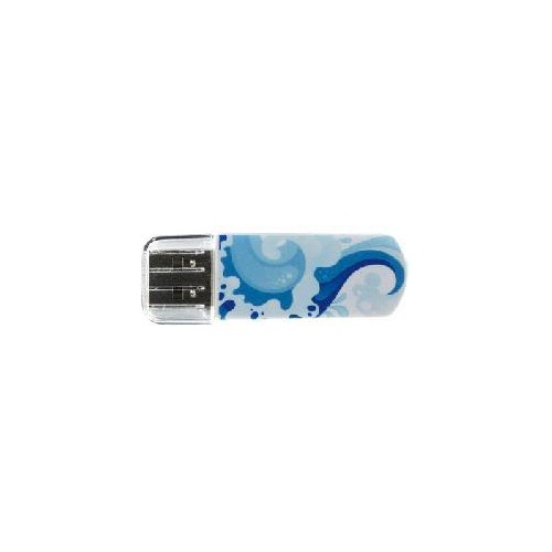 Флешка USB VERBATIM Store n Go Mini Elements Water 8Гб, USB2.0, голубой [98159]