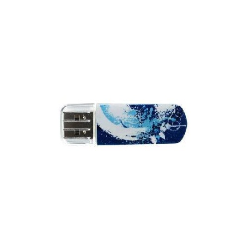 Флешка USB VERBATIM Store n Go Mini Graffiti 8Гб, USB2.0, синий и рисунок [98162]