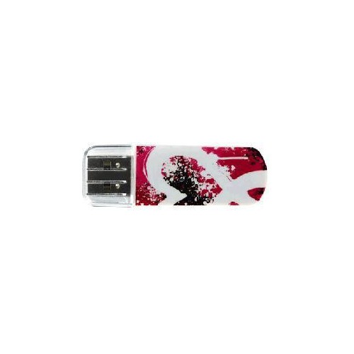 Флешка USB VERBATIM Store n Go Mini Graffiti 8Гб, USB2.0, красный и рисунок [98165]