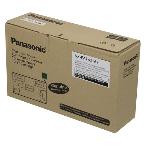 Картридж PANASONIC KX-FAT431A7, черный