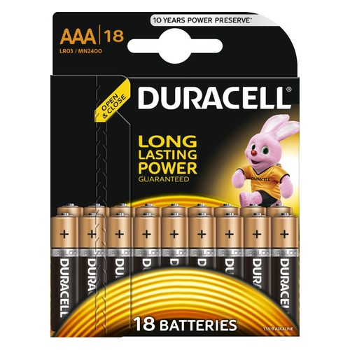 AAA Батарейка DURACELL Basic LR03-18BL MN2400, 18 шт.