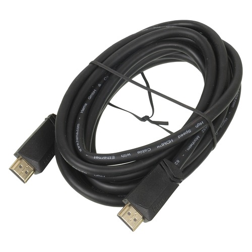 Кабель аудио-видео HAMA High Speed, HDMI (m) - HDMI (m) , 3м, GOLD черный [00122105]