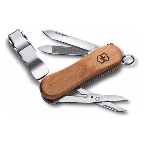 Складной нож VICTORINOX NailClip Wood 580, 6 функций, 65мм, дерево [0.6461.63]