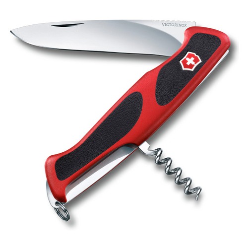 Складной нож VICTORINOX RangerGrip 52, 5 функций, 130мм, красный / черный [0.9523.c]