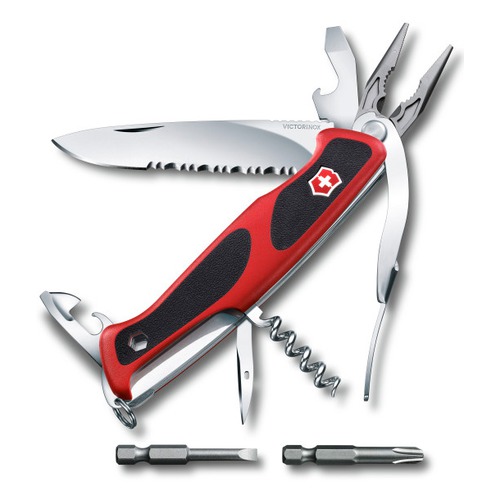 Складной нож VICTORINOX RangerGrip 174 Handyman, 17 функций, 130мм, красный / черный [0.9728.wc]