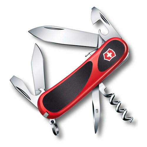 Складной нож VICTORINOX EvoGrip S101, 12 функций, 85мм, красный / черный [2.3603.sc]