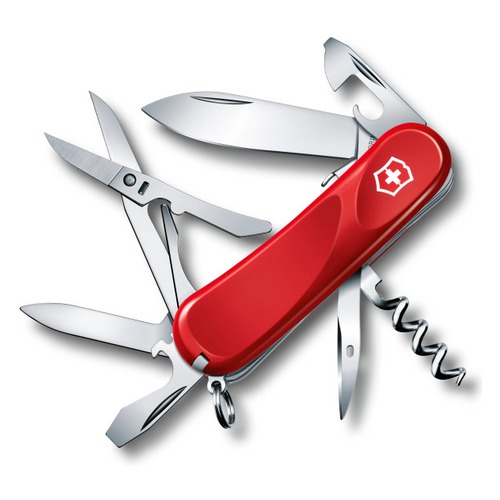 Складной нож VICTORINOX Evolution S14, 14 функций, 85мм, красный