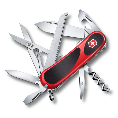 Складной нож VICTORINOX EvoGrip S17, 15 функций, 85мм, красный / черный