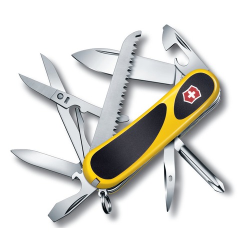 Складной нож VICTORINOX EvoGrip 18, 15 функций, 85мм, желтый / черный