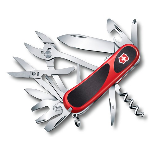 Складной нож VICTORINOX EvoGrip S557, 21 функций, 85мм, красный / черный