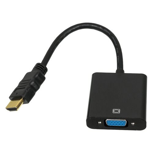 Адаптер HAMA H-54569, HDMI (m) - VGA (f) , 0.1м, GOLD черный [00054569]