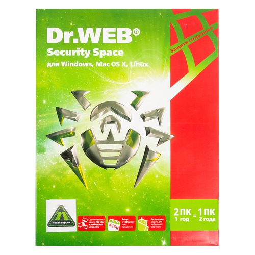ПО DR.Web Security Space 2 ПК 1 год Base Box (BHW-B-12M-2-A3)